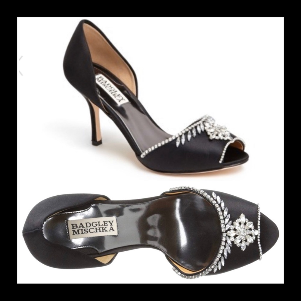 Badgley Mischka Pamina Satin/Rhinestone Pump